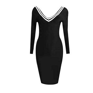 Slip Up Bandage Dress